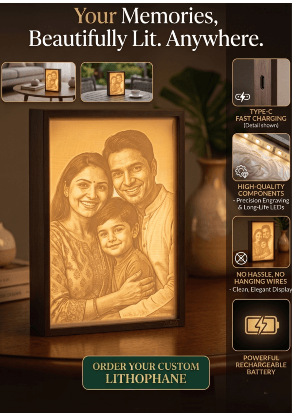 CSNStore.in custom lithophane light box – personalised family photo glowing portrait wireless rechargeable Type-C fast charging CSNStore.in custom lithophane light box – personalised family photo glowing portrait wireless rechargeable Type-C fast charging