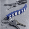 Articulated name keychain – custom two-colour personalised flexible name tag keychain multiple colour options- blue,white