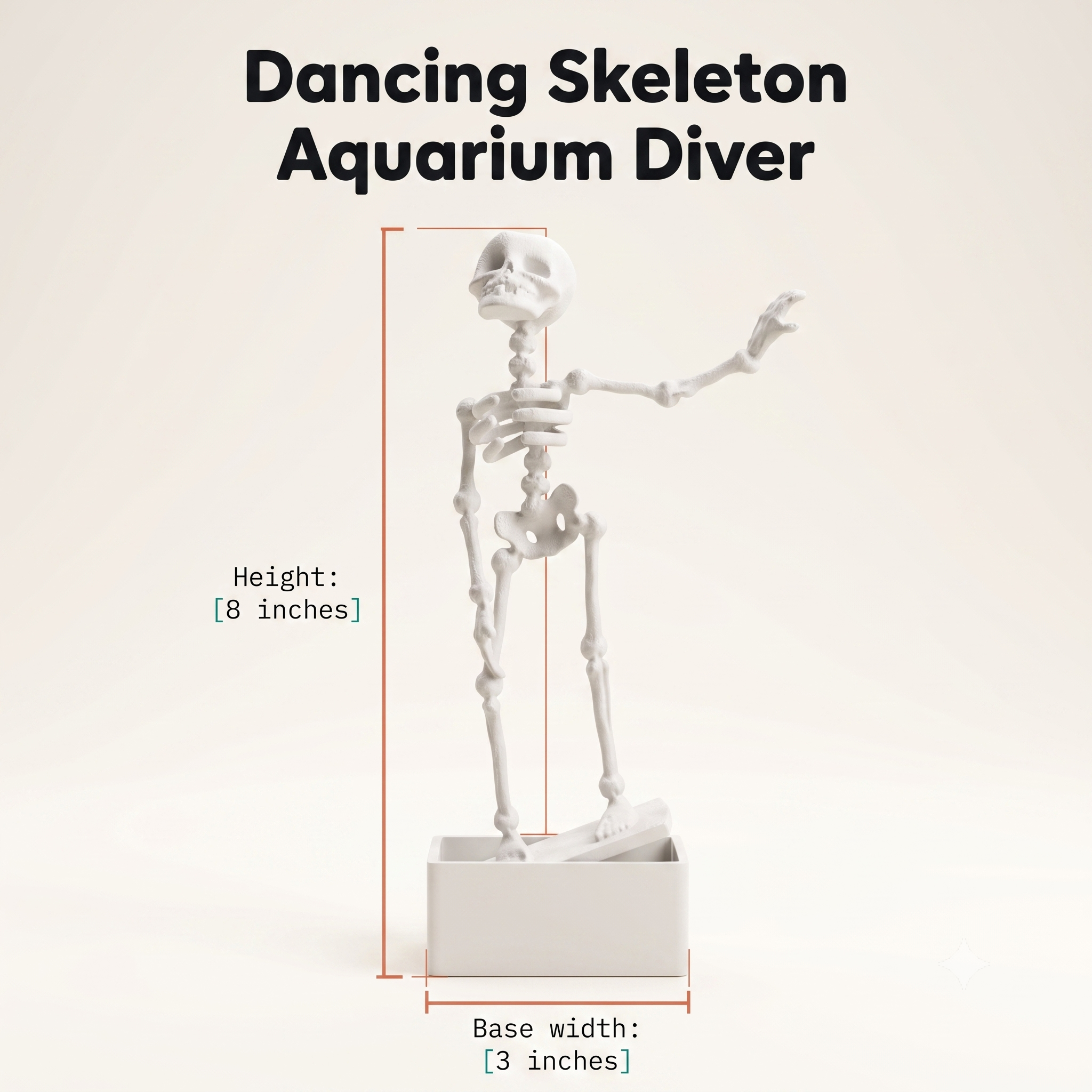 Dancing Skeleton Aquarium Diver — Bubbling Ornament Dancing Skeleton Aquarium Diver — Bubbling Ornament - Image 5